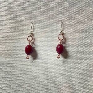 Elegant Red Dangle Earrings